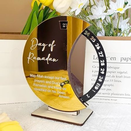 Ramadan Calendar Countdown, Swivel Eid Mubarak Calendar, 30 Days Countdown, Eid Mubarak Advent