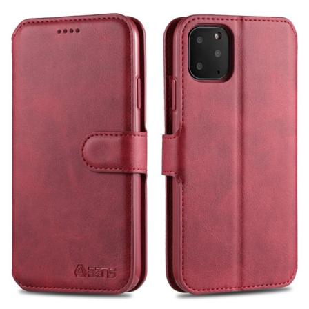 Iphone 12 / 12 Pro - Azns Plånboksfodral - Röd Red Röd