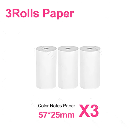 57*25MM Termopapper Etikett Klistermärken Självhäftande Rullar Papper För Mini Skrivare Direktutskrift Barnkamera Utskriftspapper Ersättning