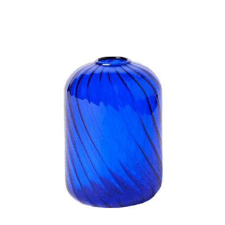 MANO ATELIER Glasvas SWIRL 10 cm Dekoration Blå ONESIZE