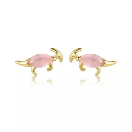 Små snygga örhängen dinosaurier i olika färger stenar