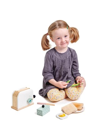 Tender Leaf Mini Chef - Breakfast Toaster Set - Multi/patterned - ONE SIZE