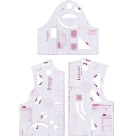1:3 Klæde Design Lineal Transparent Fransk Kurve Lineal Målelineal Design Lineal Mønsterfremstilling Kompatibel Med KL