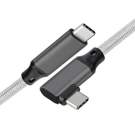 Link Cable 5m Type-c To Type-c Braided 90 Degree Signal Booster 6gbps Data Transfer - Virtual Reality Headset Gaming Pc