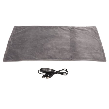 Elektrisk varmepude 19x11 tommer USB hurtigopvarmning 3 temperaturindstillinger Foldbar blødt materiale Lille varmepude til ryg talje ben