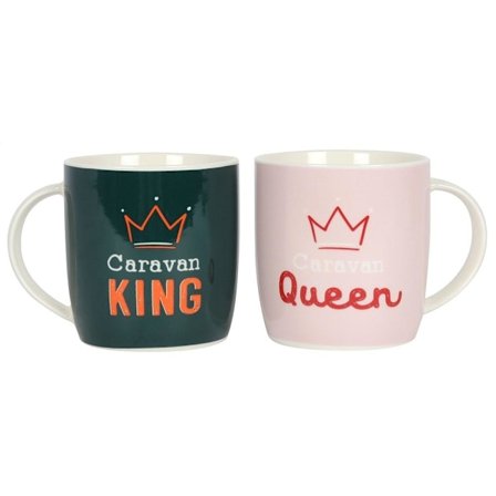 Something Different Caravan King And Queen Mugg Set En Storlek Dar