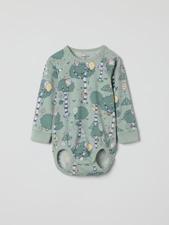Verlängerbarer Body, Waldtiermotiv - 74 - kinderbekleidung - green - Polarn O. Pyret