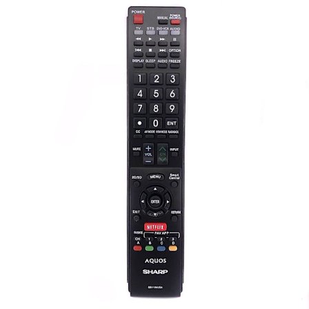 Gb118wjsa fjernbetjening til Sharp Aquos TV Lc60c6600 Lc60c6600u Gb005wjsa [DB]