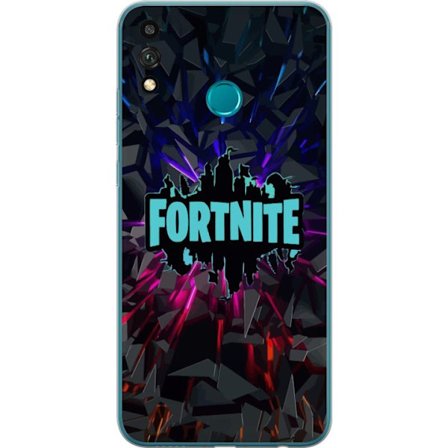 Kompatibel Mobilcover til Honor Honor 9X Lite Spilinspireret abstrakt logo design med eksplosive former, neonlys og dynamisk energi til moderne spille