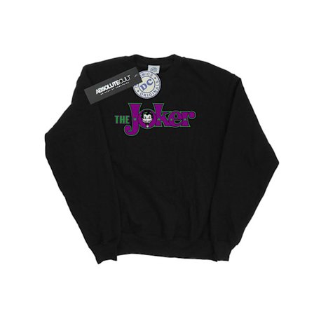 DC Comics Herr The Joker Text Logo Sweatshirt M Svart
