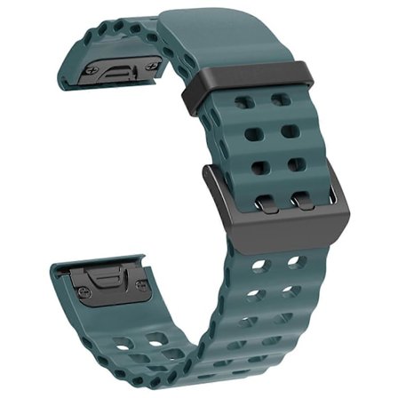 Type H 26mm Silikonrem for Garmin Fenix 8 51mm/Enduro 3/Enduro 2 Hurtigutløser Ocean Klokkereim