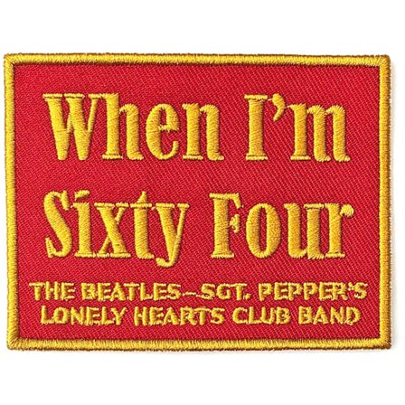 The Beatles When I ́m Sixty Four Patch One Size Röd/Guld