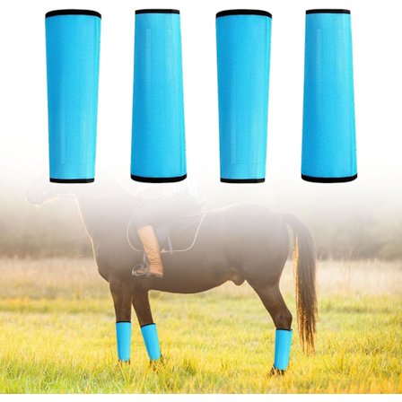 4PCS Fine Mesh Fly Boots for Horses Adjustable Non-Slip Horse Fly Legg