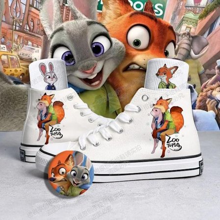 Disney Zootopia Nick Judy Canvas Sko Tegneserie Nye Herre-/damesko Høyhælte Sneakers Sommer Allsidige Par Sko Bursdagsgave