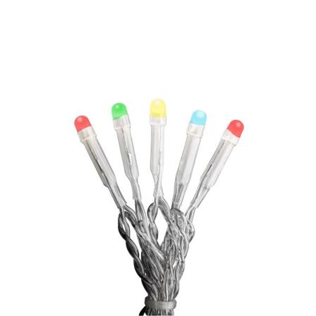 Konstsmide 6342-523 Lysslynge frostet topp, farget, transparent kabel 2,38 m, Belysning