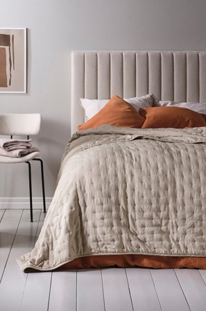 Jotex - Sengeteppe - Dobbeltseng 260x260 Cm Beige - CALM - Kjøp Dobbeltseng hos Jotex