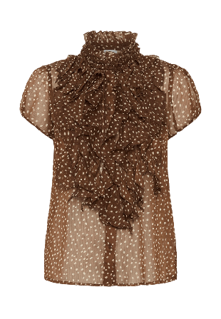 Saint Tropez LiljaSZ Crinkle Shirt Blusar Dam Brun XS