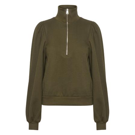 Gestuz NankitaGZ Zipper Sweatshirt Grøn, Dame Sweatshirts