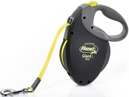 Flexi Neon Giant L, musta/neon, 8 m - Flexi