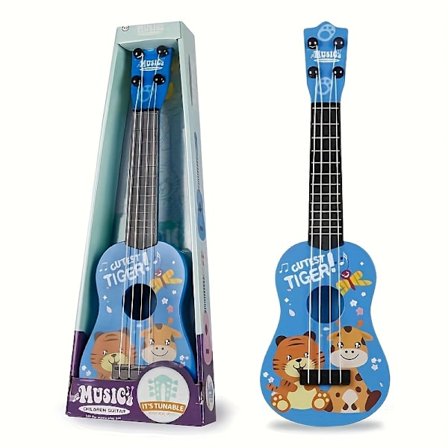 Mini Spillelig Børne Ukulele Legetøjsguitar, Pædagogisk Musikinstrument til Drenge og Piger