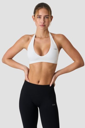 ICANIWILL - Define Seamless Halter Sports Bra White Snow - Dame - ICIW