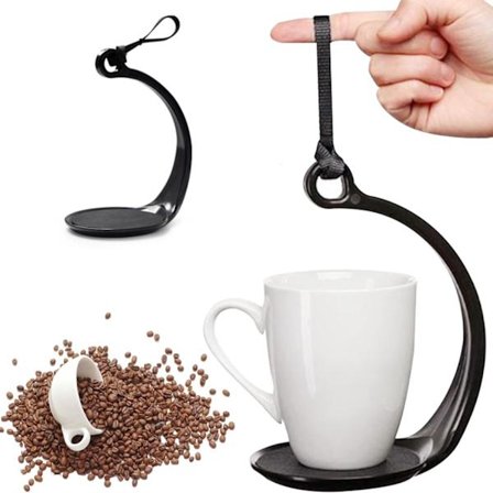 Spill Not Cup Carrier, Anti-Spill Mug Cup Holder for Hot Cold Drinks Tea Coffee Lovers
