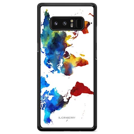 Bjornberry Skal Samsung Galaxy Note 8 - Världskarta