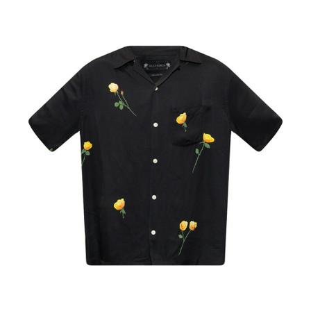 AllSaints ‘Kuyu’ shirt with floral motif Sort, Herre Skjorter