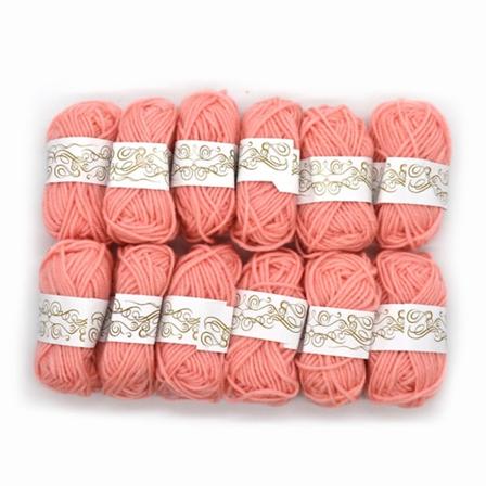 12 kpl pallo käsintehty neulelanka villalinja pehmeä paksuuslinja Pink