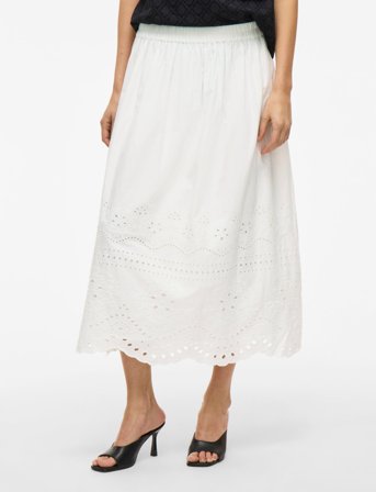 Vila Vimette Hw Midi Skirt - White - 40