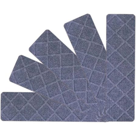 Trappematter Selvklebende, Trappetrinn, Sklisikre Avtakbare Vaskbare Matter, for Barn Eldre og Kjæledyr, 5 stk - Mørkegrå