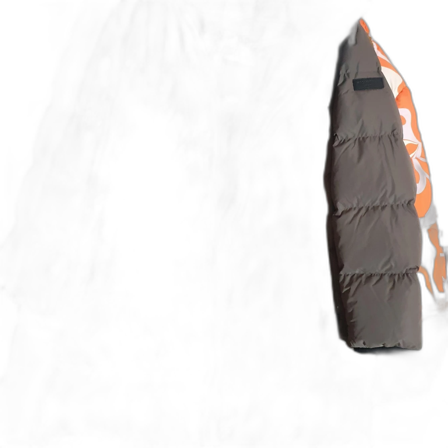 Brun lång pufferjacka Rockandblue