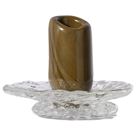 Byon Lara XS lysestage 9 cm, grøn/ klar - Grøn/klar | KitchenOne