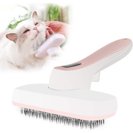 Pälsvårdsborste för hund och katt, självrengörande borste kam borttagning av L