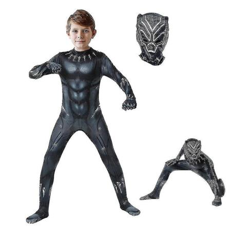 2022 Black Panther Bodysuit Cosplay Kostym Party Jumpsuit Vuxen Barn Halloween Kostym 150-140150CM