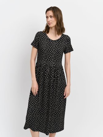 JENSEN - Kjole - Sort - Prikket