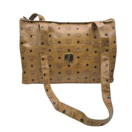 MCM Pre-owned Pre-owned Canvas shoulder-Tass , Bruin , Dames , Maat: ONE Size Vintage Tassen
