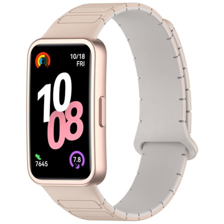 Huawei Band 10, 9, 8 -hihna - Tyylikäs magneettikiinnitys Beige