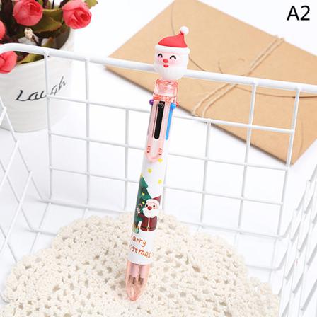 1 St Santa Claus Färgglad Penna Xmas Tree Deer Snowman Merry Chr