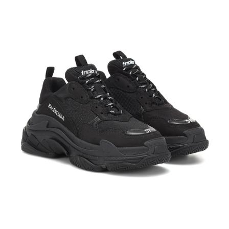 Balenciaga, Triple S Clear Sole Sneakers Zwart, Dames, Maat:40 EU