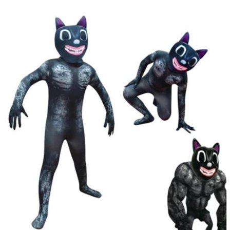 Nya Barn Tecknad Kattdräkter Pojkar Siren Head Halloween Cosplay