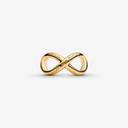 Pandora - Forever & Always Infinity Charm - 14k guldpläterad