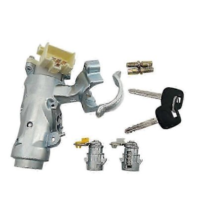 Toyota Hilux 1997-2005 Tændingslås Cylinder & Kontaktsæt med Ratstamme & Dørlås, 2 Nøgler