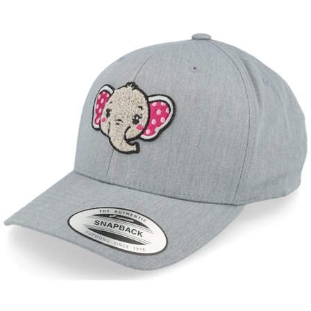 Kiddo Cap - Grey adjustable Czapka Z Daszkiem - Kids Cute Elephant Chenille Heather Grey Adjustable @ Hatstore