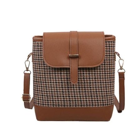 Fash Et Bag Dammönster Pu Shoulder Top- Pouch Tr