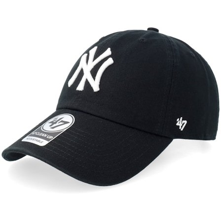 47 Brand - MLB Schwarz Adjustable Cap - New York Yankees Clean Up Black Adjustable @ Hatstore