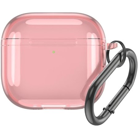 Passer til Apple AirPods4 øretelefonetui Nyt Bluetooth beskyttelsesetui simpelt. pink