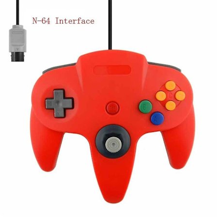 2-pak Klassisk Ledningsforbundet N64 Controller Retro Spil 64 Bit Spil Controller Joystick Udskiftningscontroller