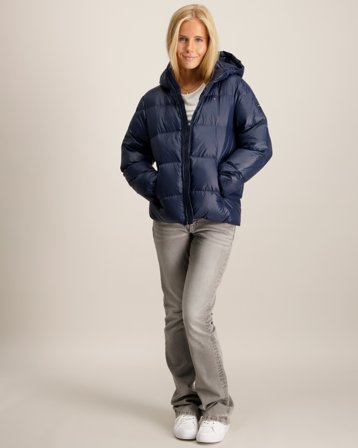 Tommy Hilfiger ESSENTIAL DOWN JACKET Niebieski Kurtki Dziewczyna - Kids Brand Store