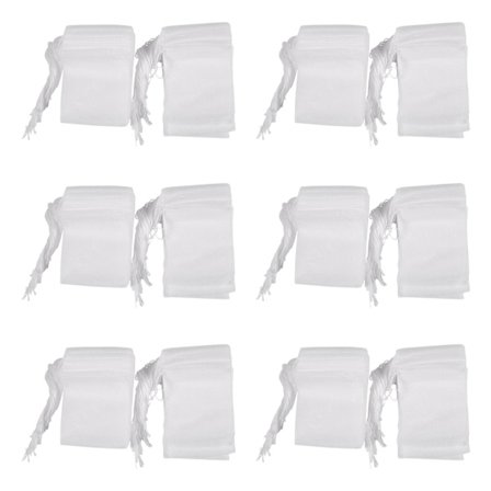 600 stk Engangs Tomme Teposer med Snøre og Varmesikring